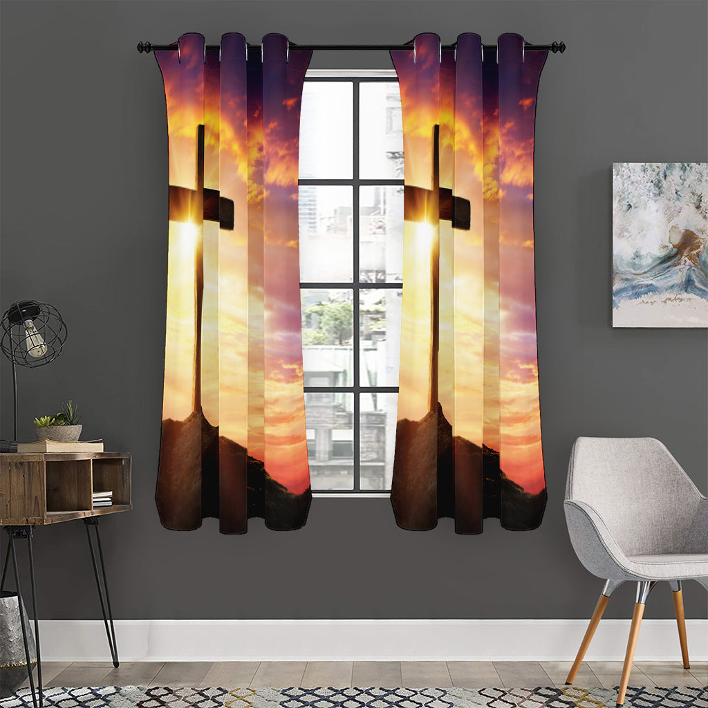 Crucifixion Of Jesus Christ Print Curtain