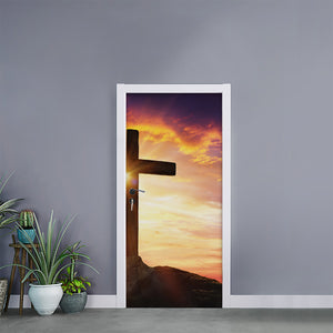 Crucifixion Of Jesus Christ Print Door Sticker