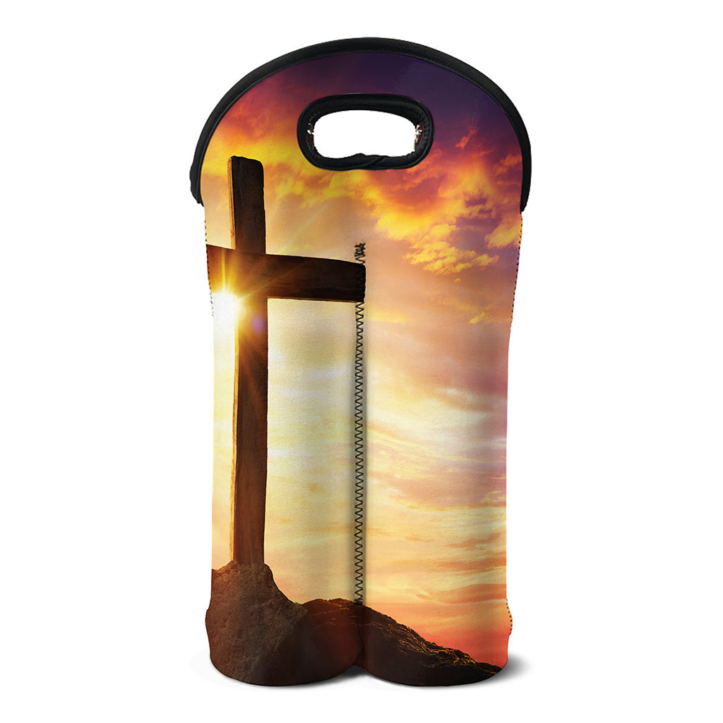 Crucifixion Of Jesus Christ Print Double Neoprene Wine Tote
