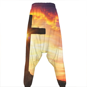 Crucifixion Of Jesus Christ Print Hammer Pants