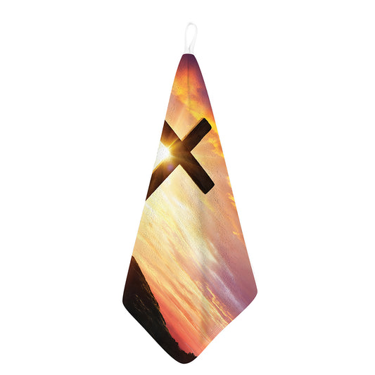 Crucifixion Of Jesus Christ Print Hand Towel