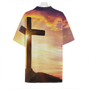 Crucifixion Of Jesus Christ Print Hawaiian Shirt