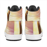 Crucifixion Of Jesus Christ Print High Top Leather Sneakers