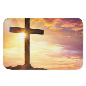 Crucifixion Of Jesus Christ Print Indoor Door Mat