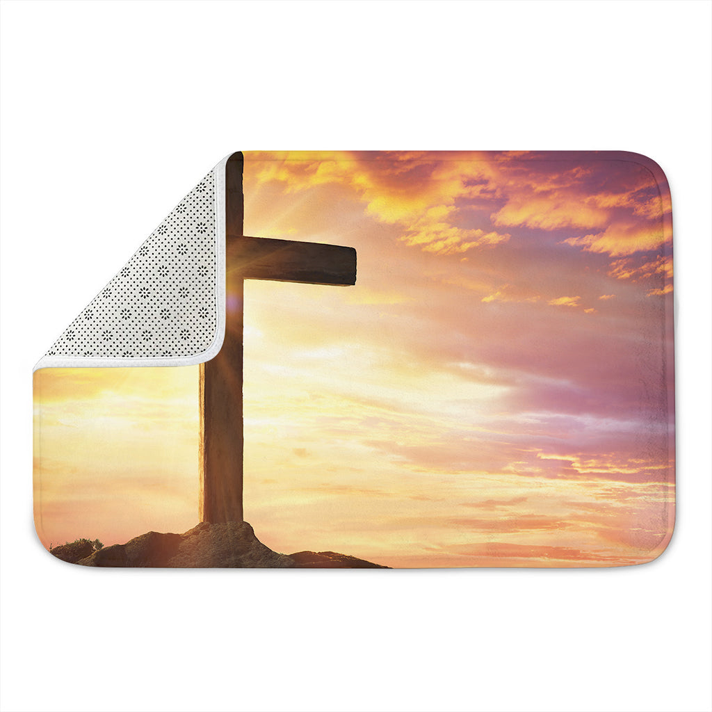 Crucifixion Of Jesus Christ Print Indoor Door Mat