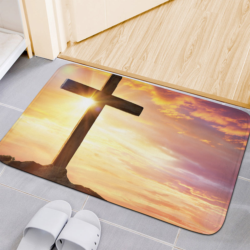 Crucifixion Of Jesus Christ Print Indoor Door Mat