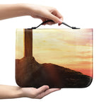 Crucifixion Of Jesus Christ Print Leather Bible Cover