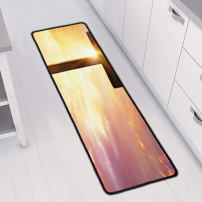 Crucifixion Of Jesus Christ Print Long Kitchen Mat