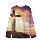 Crucifixion Of Jesus Christ Print Long Sleeve Short Coat