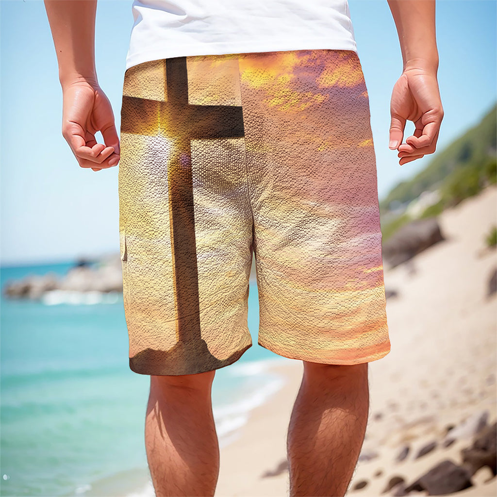 Crucifixion Of Jesus Christ Print Men's Cargo Shorts