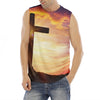 Crucifixion Of Jesus Christ Print Men's Fitness Tank Top