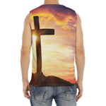 Crucifixion Of Jesus Christ Print Men's Fitness Tank Top