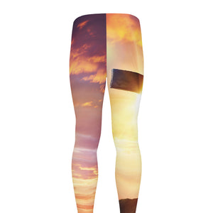 Crucifixion Of Jesus Christ Print Men's leggings