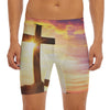 Crucifixion Of Jesus Christ Print Men's Long Boxer Briefs