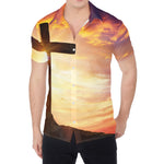 Crucifixion Of Jesus Christ Print Men's Shirt