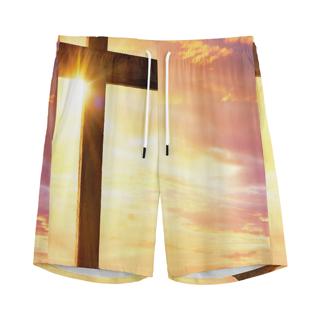 Crucifixion Of Jesus Christ Print Men's Sports Shorts