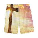 Crucifixion Of Jesus Christ Print Men's Sports Shorts