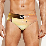Crucifixion Of Jesus Christ Print Men's Swim Briefs
