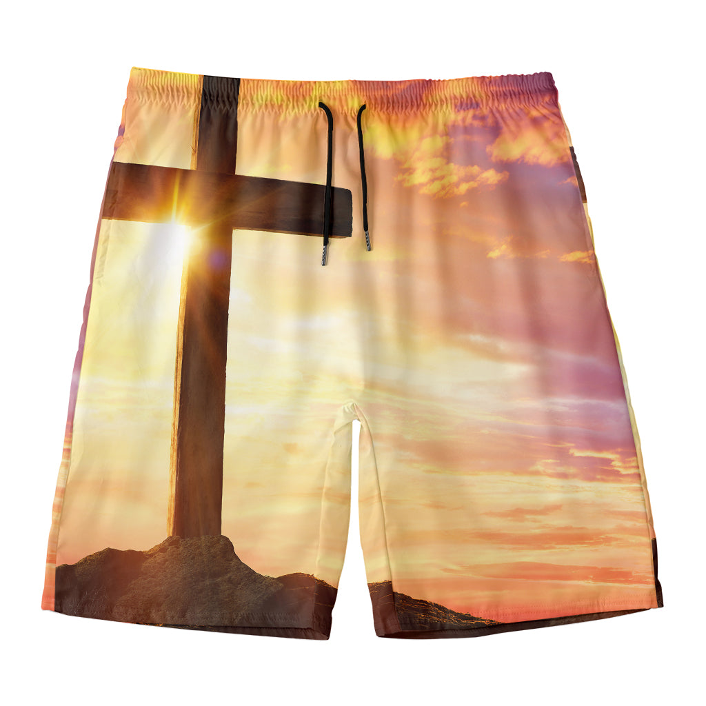 Crucifixion Of Jesus Christ Print Men's Swim Trunks