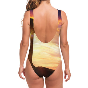 Crucifixion Of Jesus Christ Print One Piece Swimsuit