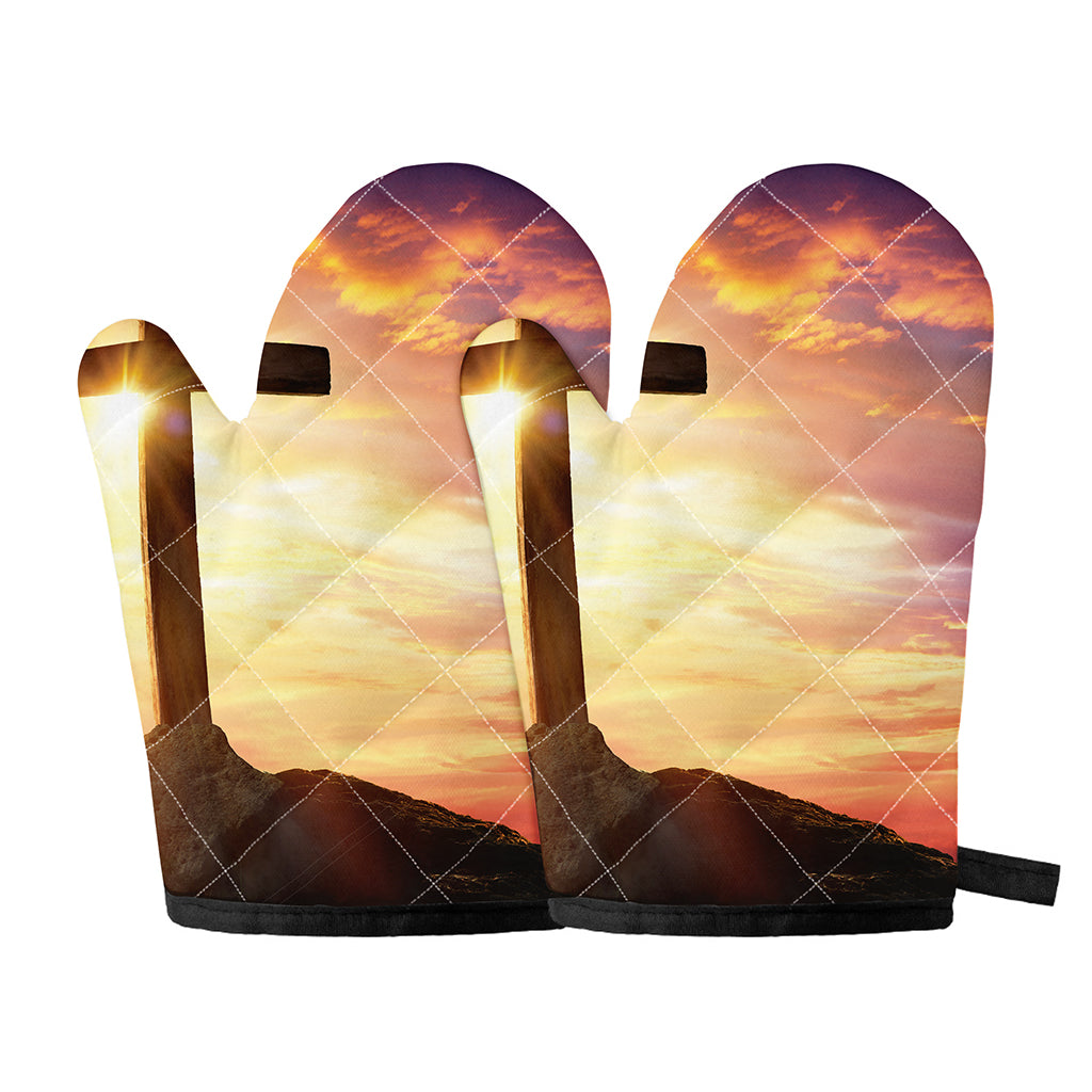 Crucifixion Of Jesus Christ Print Oven Mitts