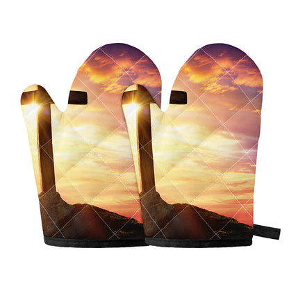 Crucifixion Of Jesus Christ Print Oven Mitts