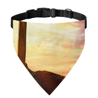 Crucifixion Of Jesus Christ Print Over The Collar Dog Bandana