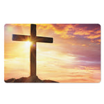 Crucifixion Of Jesus Christ Print Polyester Doormat