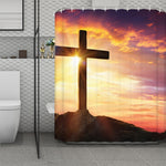 Crucifixion Of Jesus Christ Print Polyester Shower Curtain