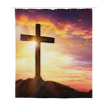 Crucifixion Of Jesus Christ Print Polyester Shower Curtain