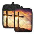 Crucifixion Of Jesus Christ Print Pot Holders With Pocket