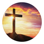 Crucifixion Of Jesus Christ Print Round Blanket