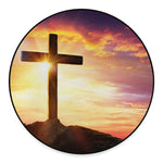 Crucifixion Of Jesus Christ Print Round Floor Mat
