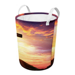 Crucifixion Of Jesus Christ Print Round Laundry Basket