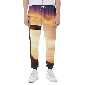 Crucifixion Of Jesus Christ Print Scuba Joggers