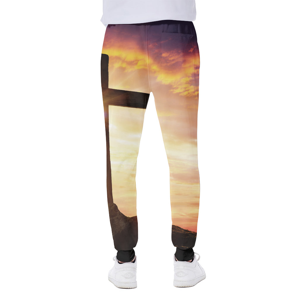 Crucifixion Of Jesus Christ Print Scuba Joggers