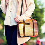 Crucifixion Of Jesus Christ Print Shoulder Strap Bible Bag