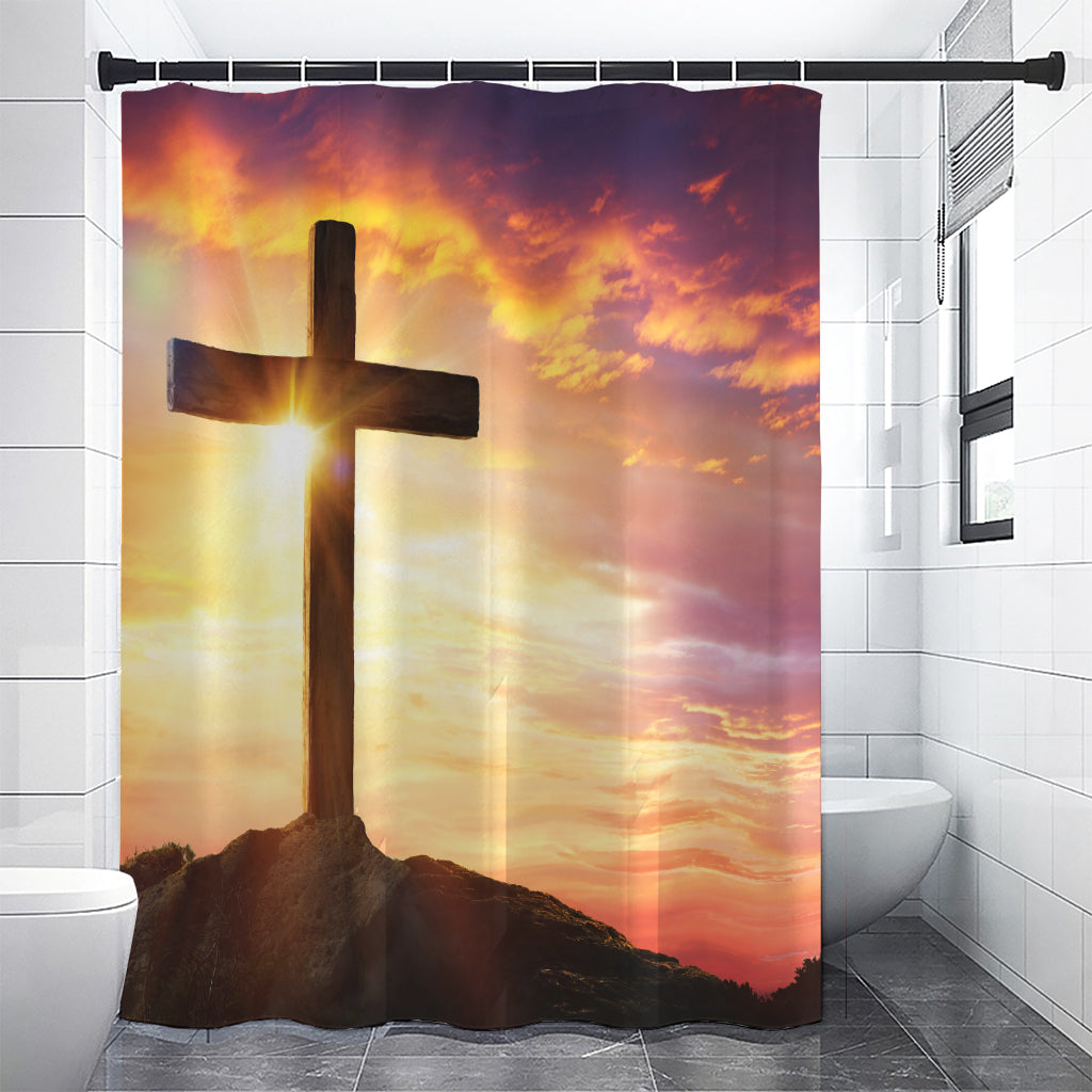 Crucifixion Of Jesus Christ Print Shower Curtain