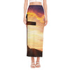 Crucifixion Of Jesus Christ Print Side Slit Maxi Skirt