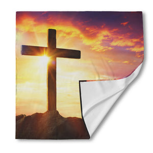 Crucifixion Of Jesus Christ Print Silk Bandana