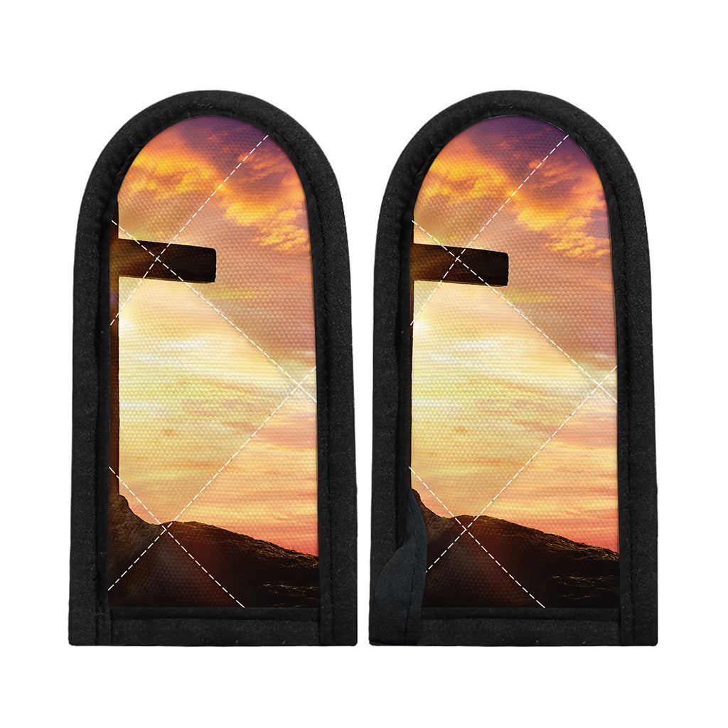 Crucifixion Of Jesus Christ Print Skillet Handle Cover