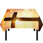 Crucifixion Of Jesus Christ Print Tablecloth