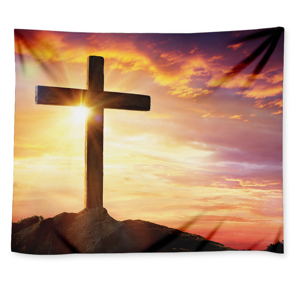 Crucifixion Of Jesus Christ Print Tapestry