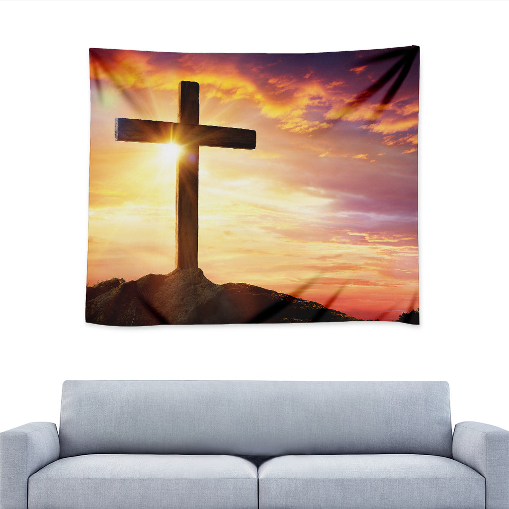 Crucifixion Of Jesus Christ Print Tapestry