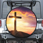 Crucifixion Of Jesus Christ Print Tire Cover