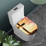 Crucifixion Of Jesus Christ Print Toilet Lid Cover