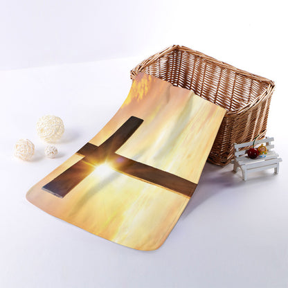 Crucifixion Of Jesus Christ Print Towel