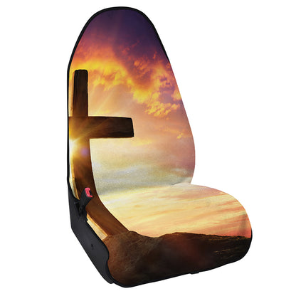 Crucifixion Of Jesus Christ Print Waterproof Car Seat Cover