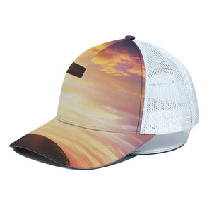 Crucifixion Of Jesus Christ Print White Mesh Trucker Cap