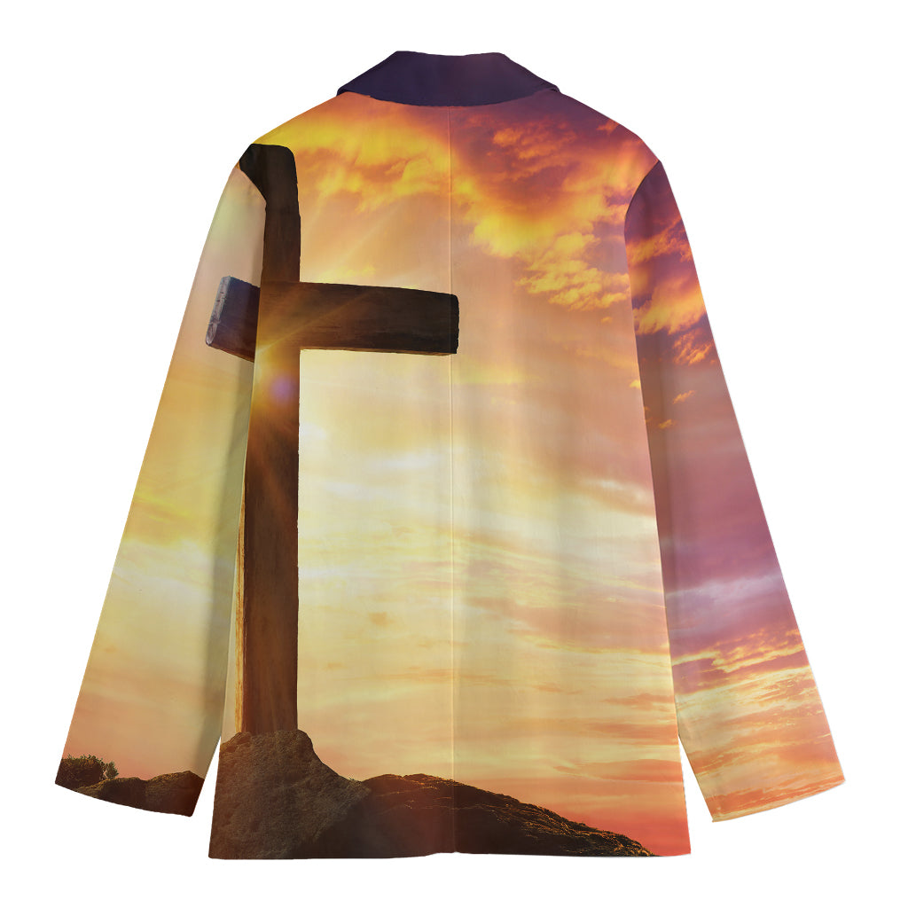 Crucifixion Of Jesus Christ Print Women's Blazer